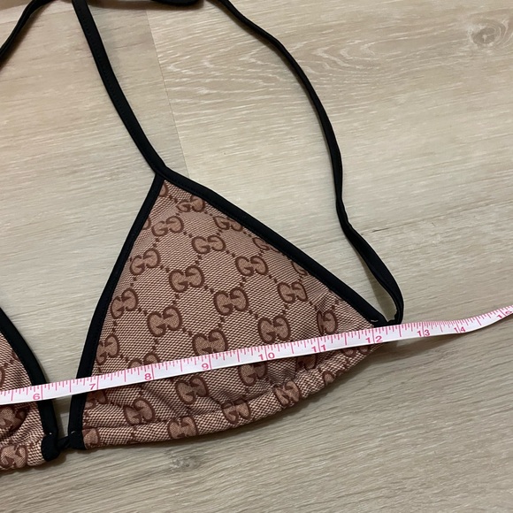 Tan and Black Logo Bikini Top - Picture 5 of 8